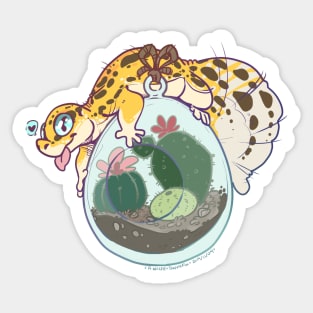 Leopard gecko and tirarium Sticker